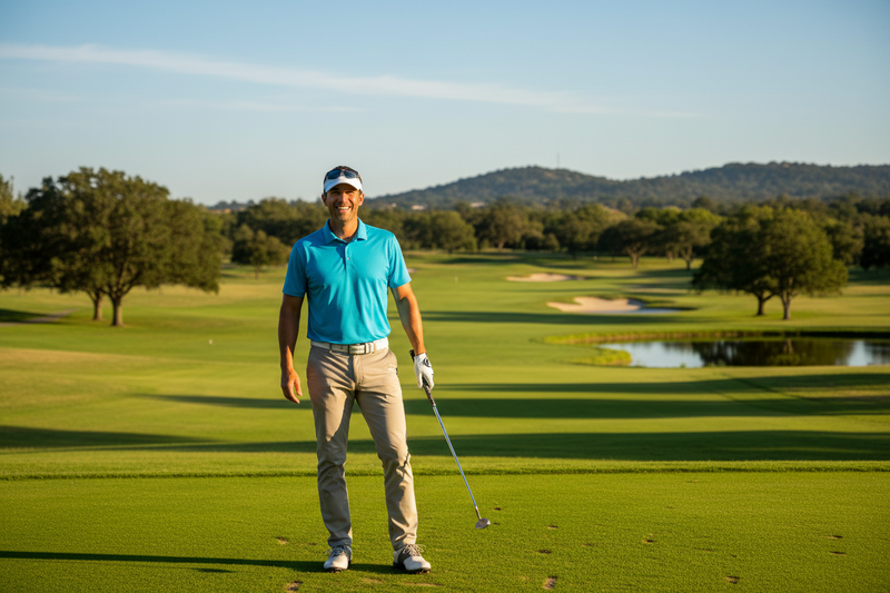 a happy golfer